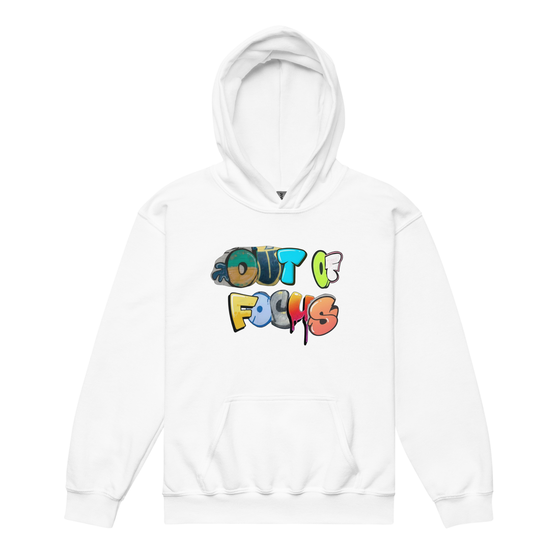 Youth white graffiti hoodie